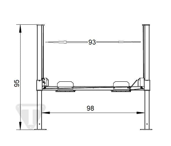 Triumph NOS9000 9,000 LB 4 Post Car Lift