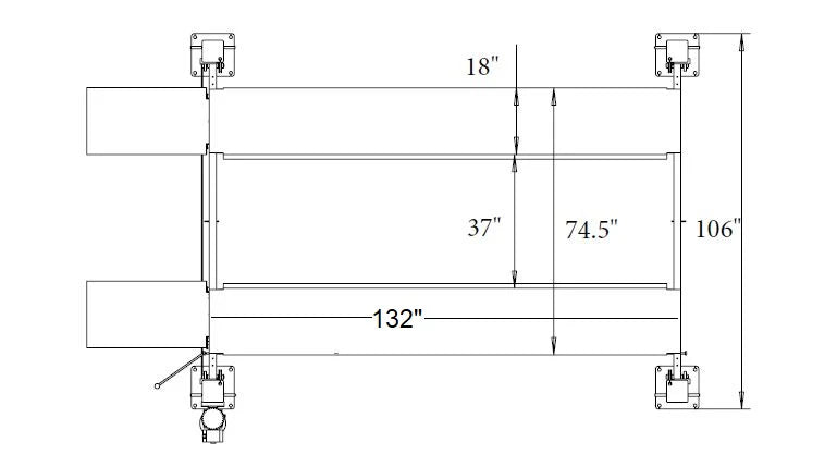 Triumph NSS-8 Classic 8,000 LB 4 Post Car Lift (Shorter Length)